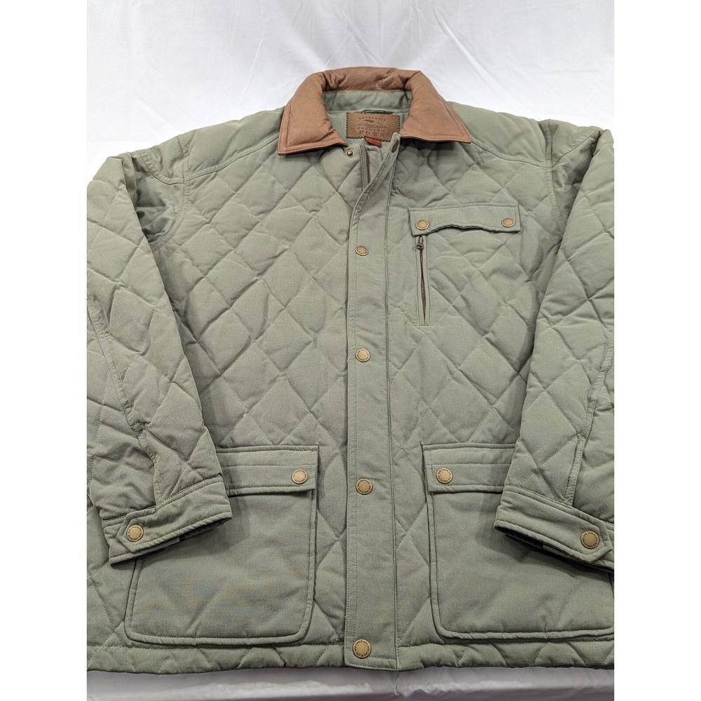 Bob Timberlake Premium Goose Down Heavy Barn‎ Coat Reenforced Quilted Green XL